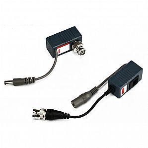 BNC to RJ45 Cable Video + Power Balun Connector for CCTV Camera