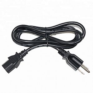 16AWG IEC C14 to NEMA 5-15P plug US standard extension power cord