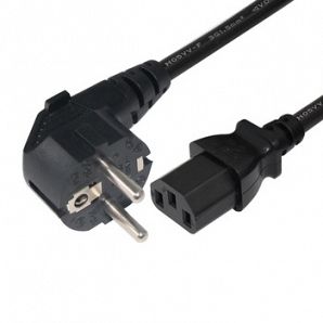 16A 250V Eu European Standard 3 Pin Plug to C13 Monitor Universal Ac Power Cord Cable