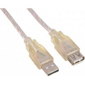 USB2.0 Type A male to A female transparent