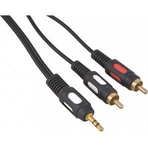 RCA to Audio cable male to male black color