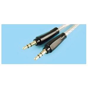 Audio Cable 3.5mm Stero male to male New type black with braid transparent