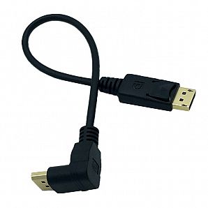 25cm DisplayPort Male to DP Male Cable 90 degree