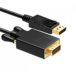 DisplayPort to VGA Male to Female For Computer Desktop Laptop PC Monitor