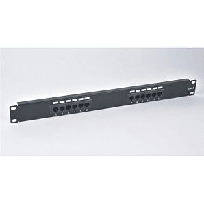 UTP Cat.6 Patch Panel, 12 port,Krone & 110 Dual IDC,19\"