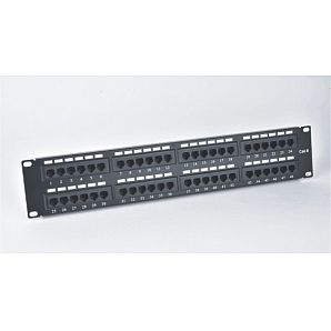 UTP Cat.6 Patch Panel, 48 port,Krone & 110 Dual IDC,19\"