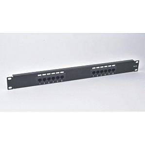 UTP Cat.5e Patch Panel, 12 port,Krone & 110 Dual IDC,19\"